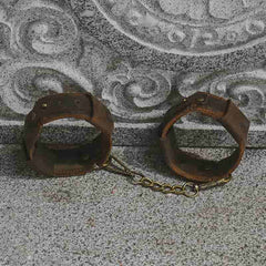 Poignets de cheville en cuir vintage
