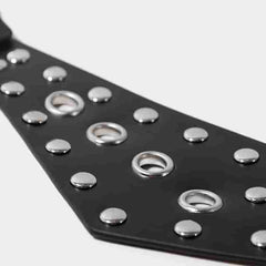 Rivet Necklace Collar with Tie