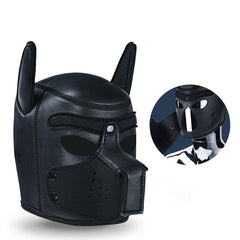 Masque à capuche en cuir pour jeu de rôle érotique pour chien