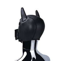 Masque à capuche en cuir pour jeu de rôle érotique pour chien