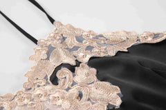 Slip en jacquard de soie