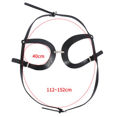 Open Cup Buckled Leather Bra