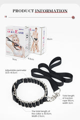 Laisse et collier de chaîne réglable