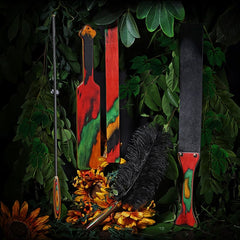 Serie de azotes de madera coloreada