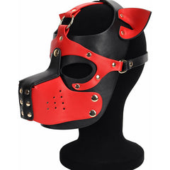 Cagoule de masque pour chien en cuir