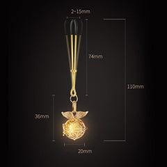 Pinces à ailes d'ange lumineuses creuses