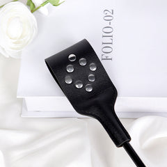 Nine-stud Leather Crop