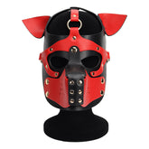 Leather Doggie Mask Hood