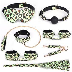 Leopard Print Glow-in-Dark Bondage Set