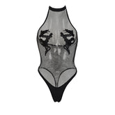 Fishnet Embroidered Bodysuit