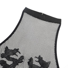 Fishnet Embroidered Bodysuit