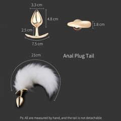 Plug anal à queue courte en fourrure de renard