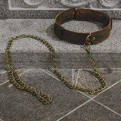 Collier en cuir vintage