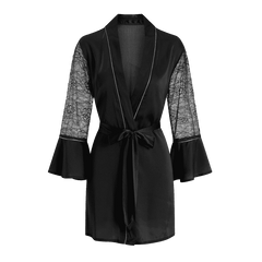 Peignoir fleuri en jacquard