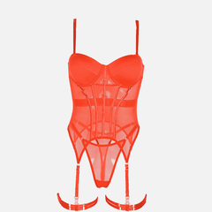 Ensemble de lingerie à bretelles avec jarretière