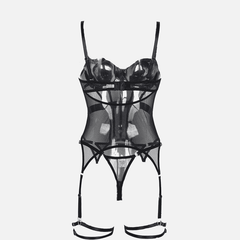 Ensemble de lingerie à bretelles avec jarretière