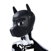 Masque à capuche en cuir pour jeu de rôle érotique pour chien