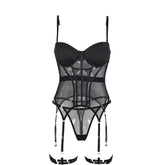 Ensemble de lingerie à bretelles avec jarretière