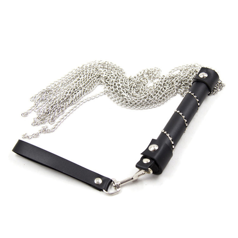 Leather Handle Iron Chain Flogger