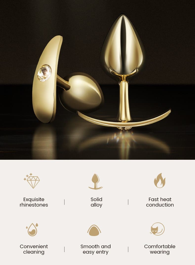 Plug Anal Diamante Dorado