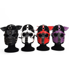 Leather Doggie Mask Hood