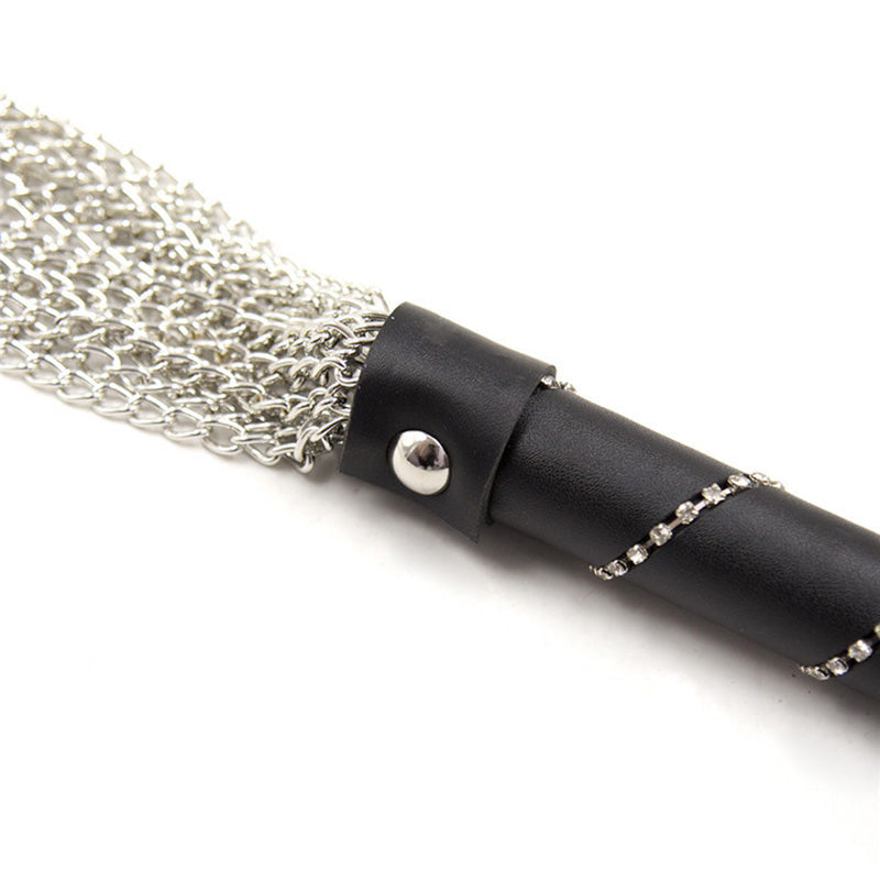 Leather Handle Iron Chain Flogger