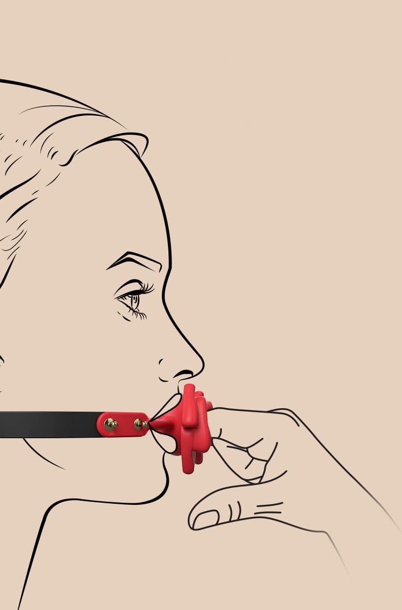Silicone Bow Shaped Lock Gag