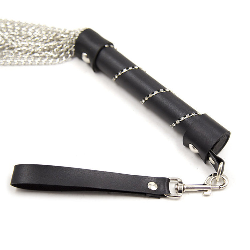 Leather Handle Iron Chain Flogger