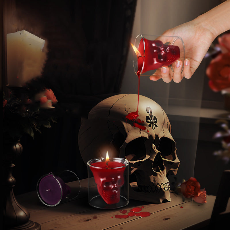 Skull Shape Low Temperature Cup Candle [Diversified Aroma]