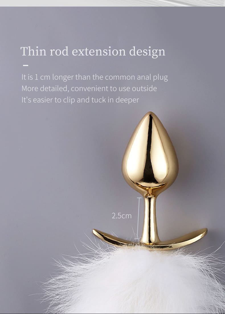 Fox Fur Short Tail Anal Plug