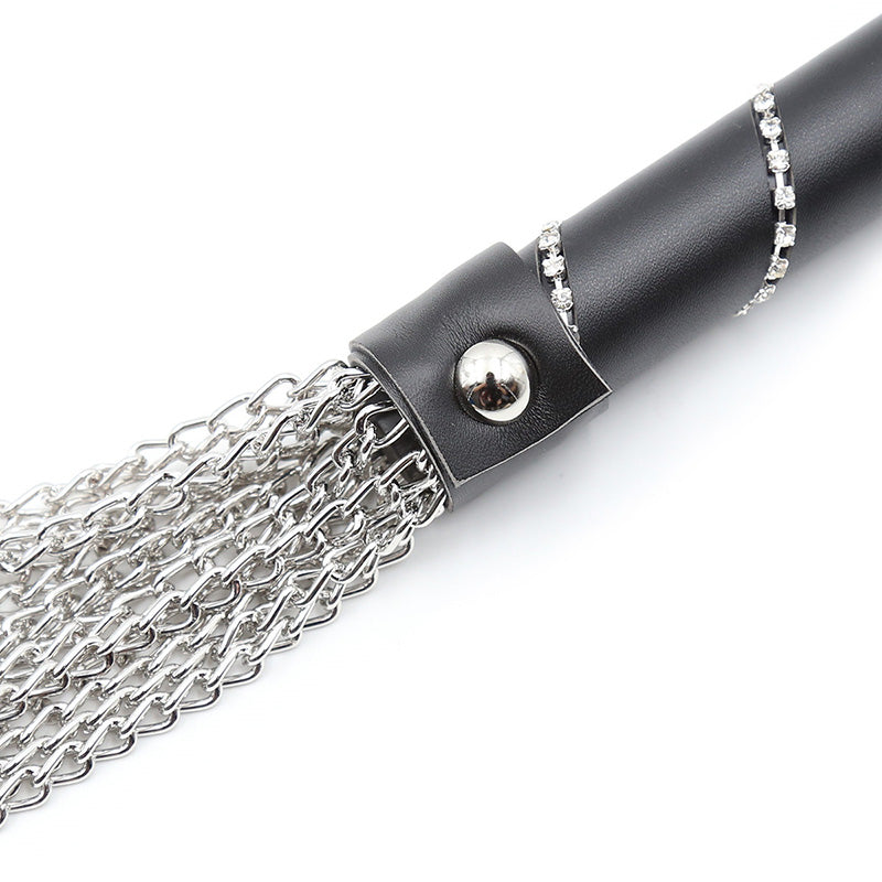 Leather Handle Iron Chain Flogger