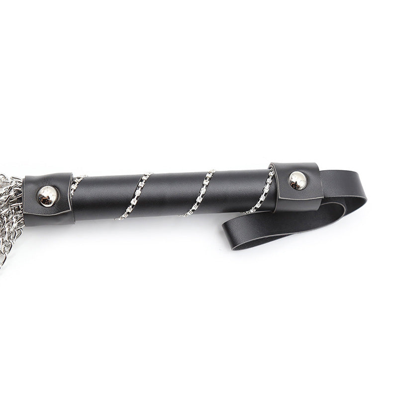 Leather Handle Iron Chain Flogger