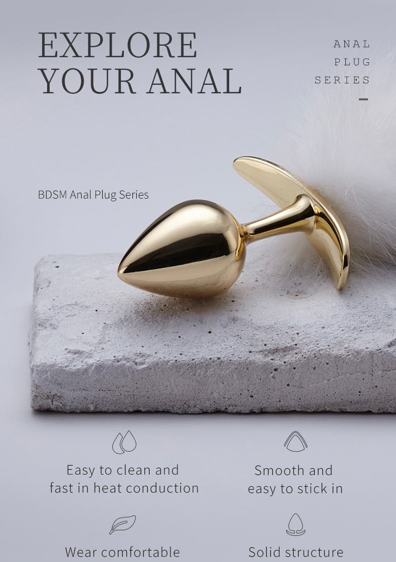 Fox Fur Short Tail Anal Plug