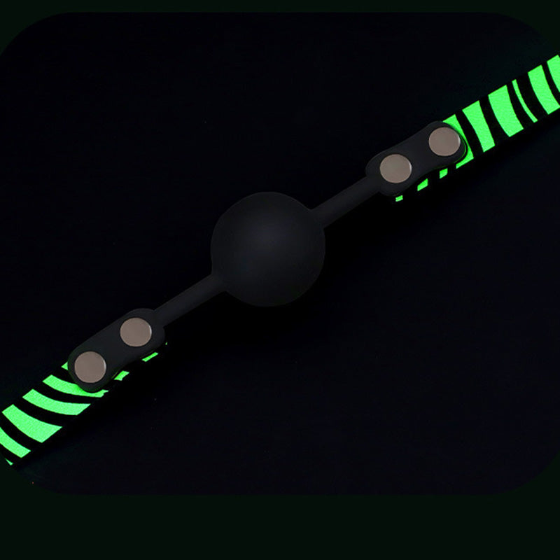 Glow-in-dark Zebra Print Bondage Set