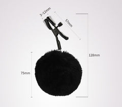 Abrazaderas de bolas peludas negras