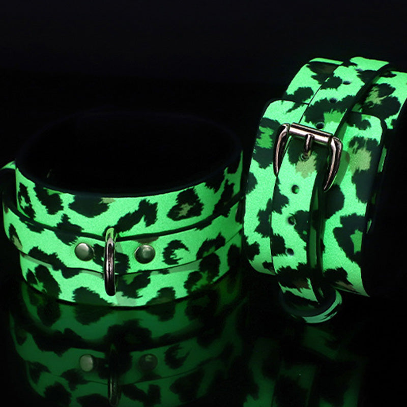 Leopard Print Glow-in-Dark Bondage Set
