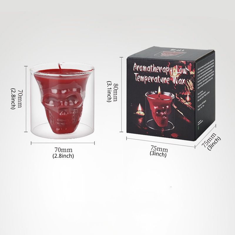 Skull Shape Low Temperature Cup Candle [Diversified Aroma]
