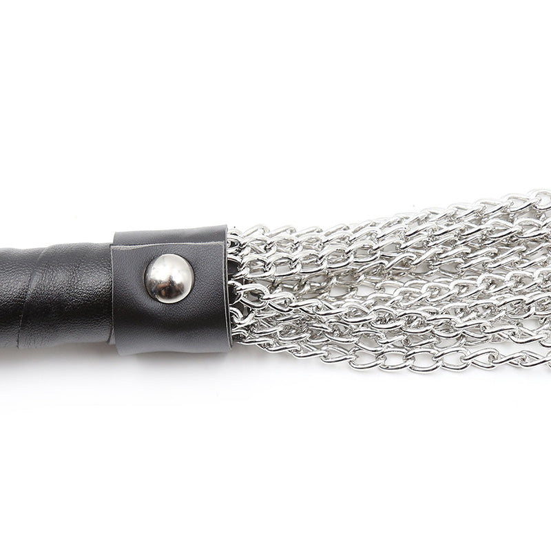 Leather Handle Iron Chain Flogger