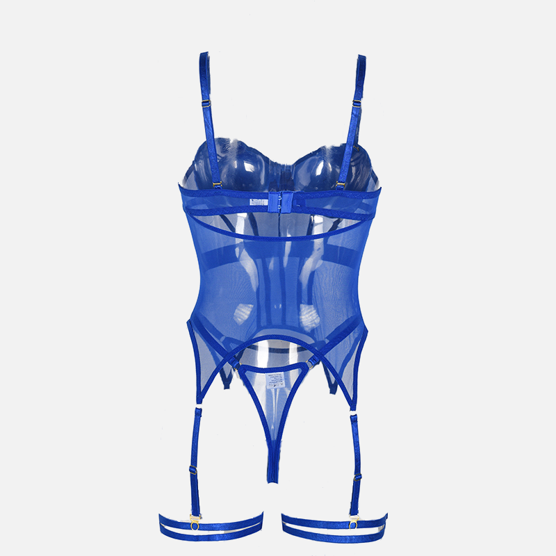 Ensemble de lingerie à bretelles avec jarretière