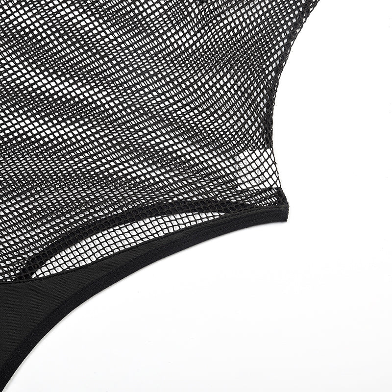 Fishnet Embroidered Bodysuit