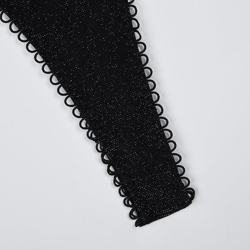 Sexy Lace Stitching See-through Bodysuit