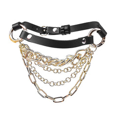 Collar De Cuero De Cadena