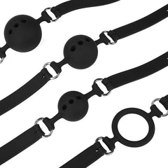 Mordaza de anillo de silicona y mordaza de bola hueca