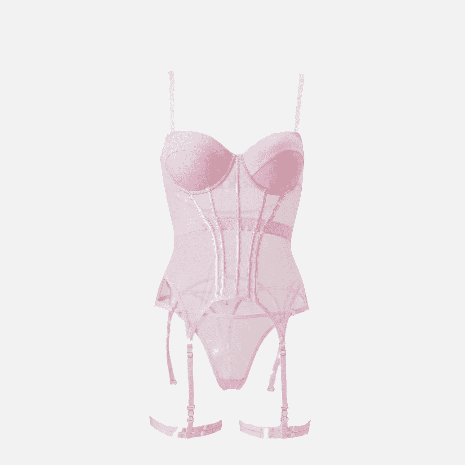 Ensemble de lingerie à bretelles avec jarretière
