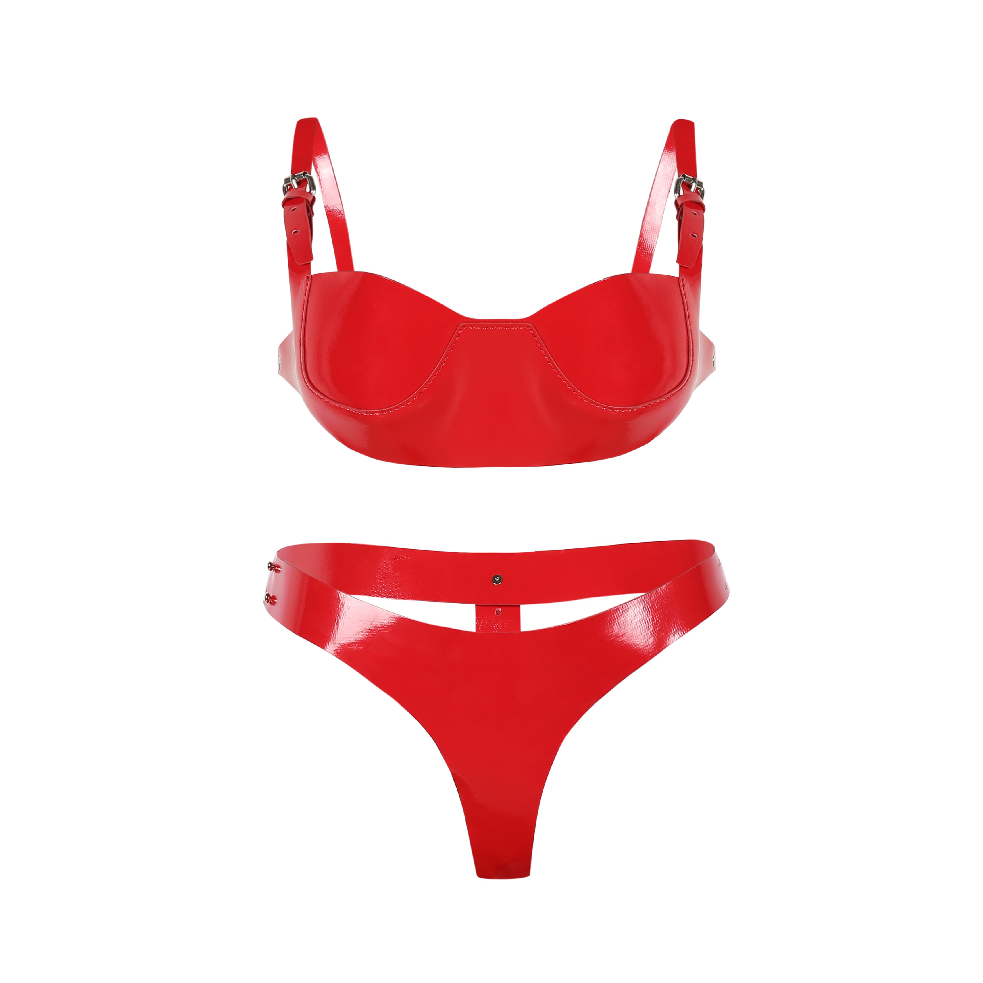 Conjunto de lencería bondage de cuero