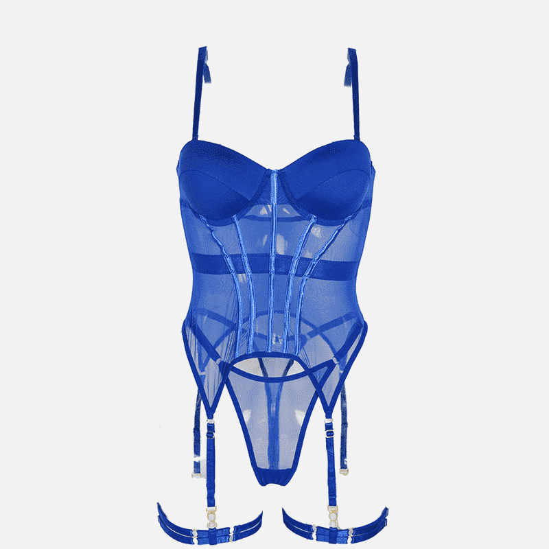 Ensemble de lingerie à bretelles avec jarretière