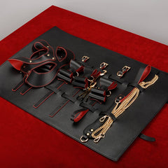 Kit de paquete de rollos de bondage de cuero con lazo