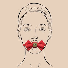 Silicone Bow Shaped Lock Gag