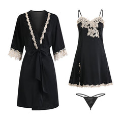 Ensemble de nuit en jacquard de soie